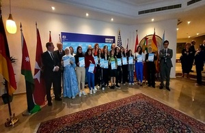 Ambassador for a Day winners with their hosting diplomatic missions