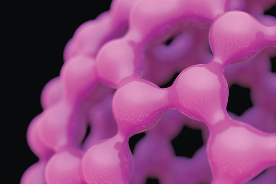 Illustration of a fullerene molecule