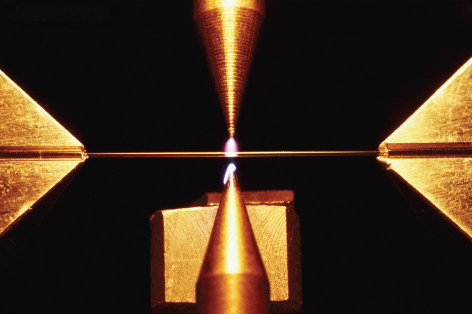 Laser tool cutting a metal plate