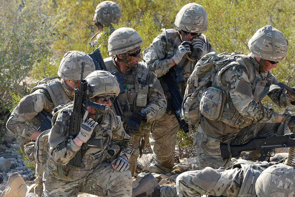 Royal Marines commandos on exercise