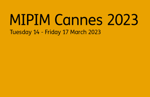 Homes England at MIPIM Cannes 2023 graphic