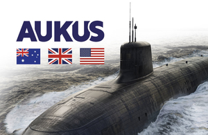 AUKUS with image of submarine