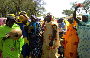 Refugee women in the United Nation's Jusuf Batil refugee camp, South Sudan. Picture: Office of Lynne Featherstone