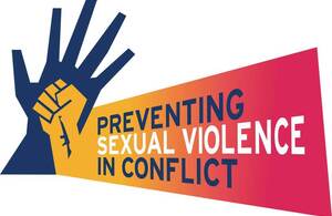 Preventing Sexual Violence in Conflict logo.