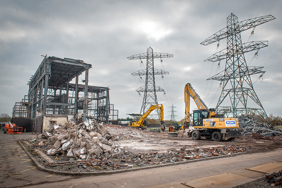 Oldbury 132 KV switch house demolition