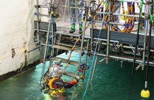 Josh Everett, a diver from the specialist U.S nuclear diving team Underwater Construction Corporation Ltd, became the first person in over 60 years to descend the ladder and set to work in one of the most unique workplaces in the world.