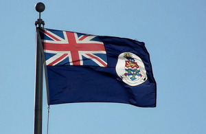 The flag of the Cayman Islands.