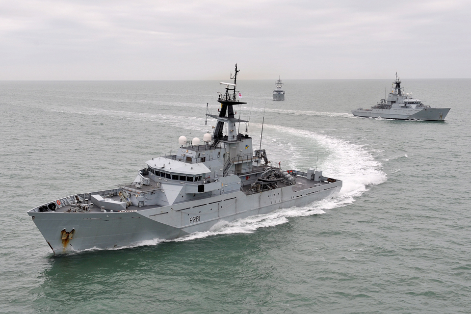 HMS Tyne, HMS Severn and HMS Mersey (library image)