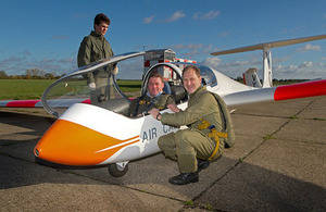 Armed Forces Minister Mark Francois in a Viking glider [Picture: Philip Jones, Crown copyright]