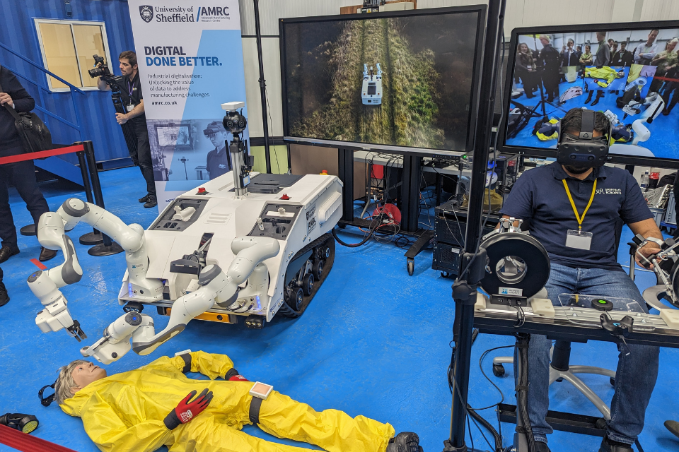 MediTel - University of Sheffield AMRC and Sheffield Robotics showcasing their innovation at the demonstration event 