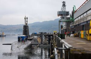 Nuclear submarine at His Majesty's Naval Base Clyde