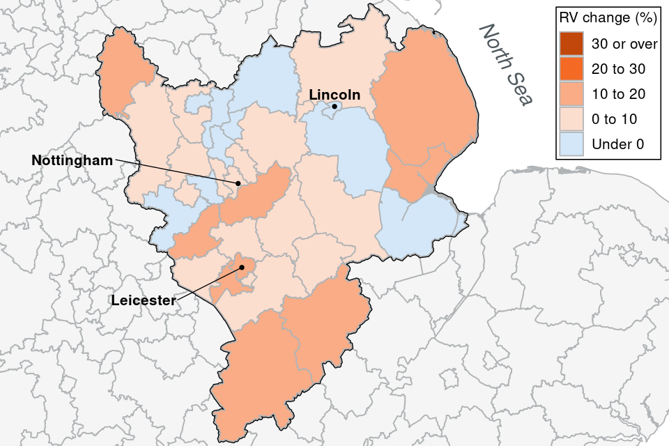 Nondomestic rating Reval 2023 compiled list, maps showing change in