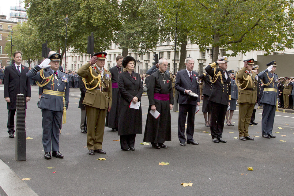 Service chiefs, Defence Minister Anna Soubry and the Archbishop of Canterbury 