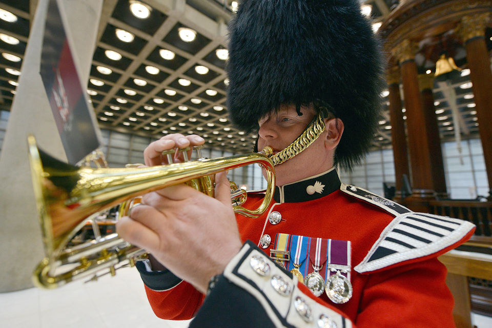 A bugler from the Honourable Artillery Company