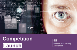 A close up image of a woman's eye is overlaid with digital imagery. Text reads 'Competition Launch'