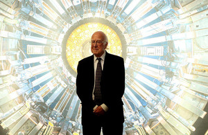 Peter Higgs at the launch of the Collider exhibition