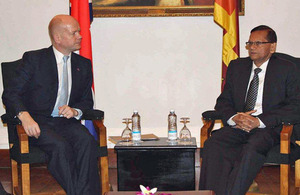 William Hague and G.L. Peiris