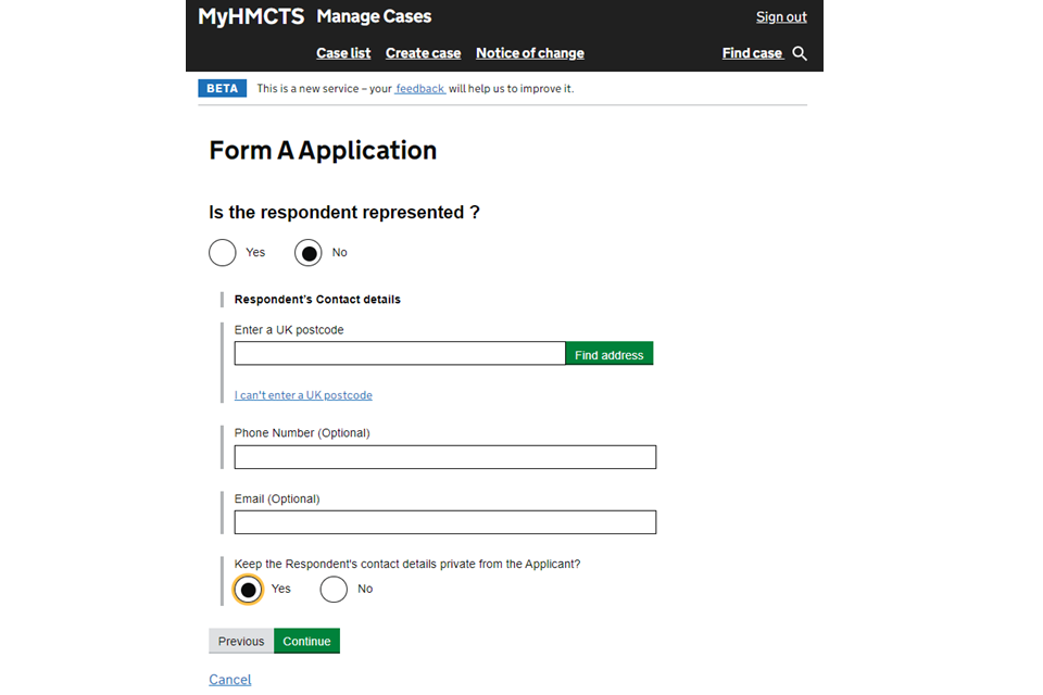 Lodging an application - contested - GOV.UK