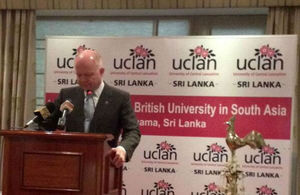 The Foreign Secretary William Hague at the opening of the UCLAN campus