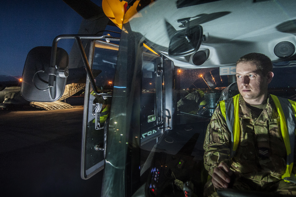 A Royal Air Force driver 