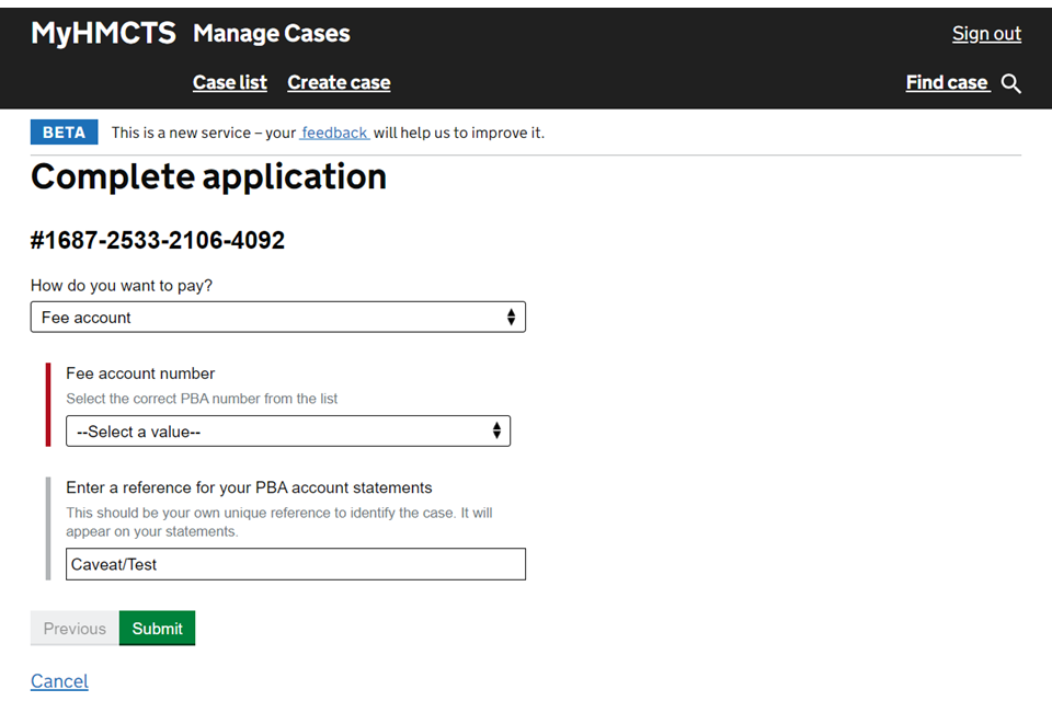 Apply to stop a probate application with MyHMCTS GOV.UK