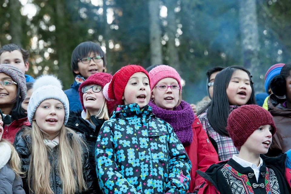 Children singing