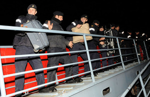 Crew members from HMS Cumberland