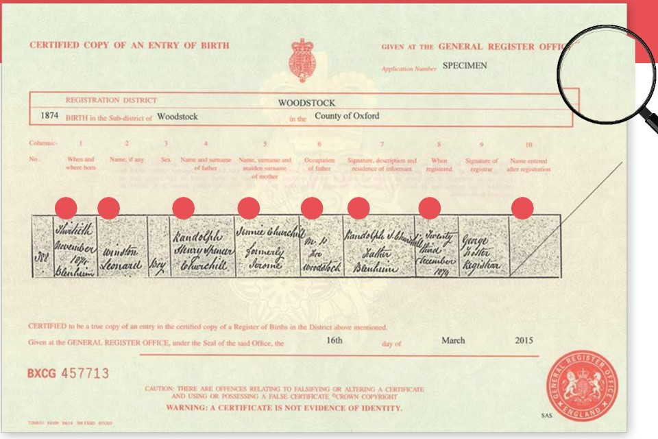 Guide to birth certificates (accessible version) GOV UK