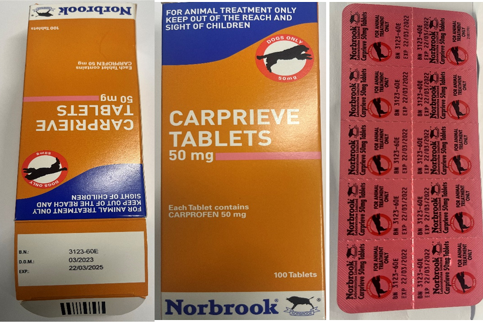 Carprieve clearance tablets 50mg