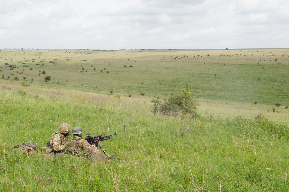 Troops from the Fire Support Group Division 