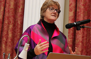 UK’s Chief Medical Officer, Professor Dame Sally Davies speaks at a symposium on infection control at the British Embassy Tokyo