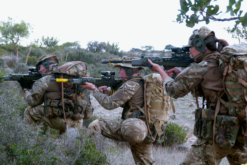 Reserve soldiers on exercise