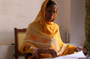 Kulsoom Zara, a community midwife helps women in her village through their pregnancy and childbirth. Picture: Victoria Francis/DFID