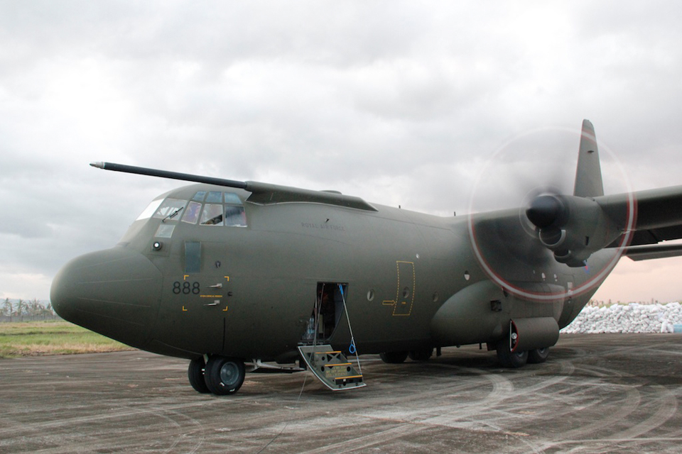 C-130 transport aircraft at Ormoc Airport