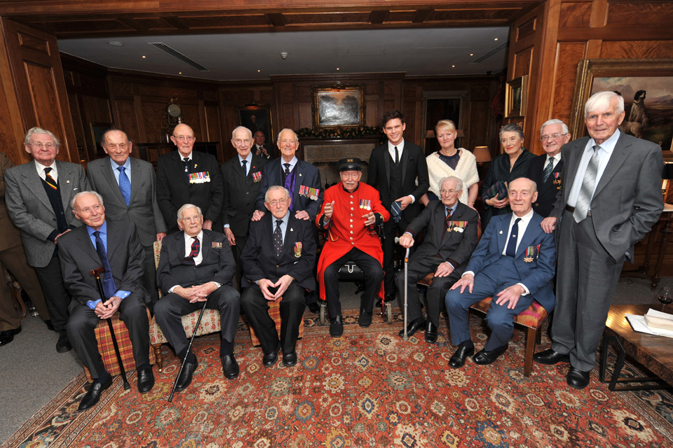 Group photo from 'The Railway Man' premiere