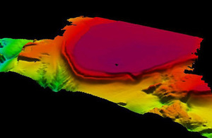 An example of sea bottom mapping