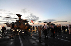HMS Illustrious hosts senior members of the Philippine government while alongside at Manila [Picture: Petty Officer (Photographer) Ray Jones, Crown copyright]
