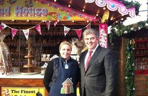 Brandon Lewis visits Southbank Christmas Market