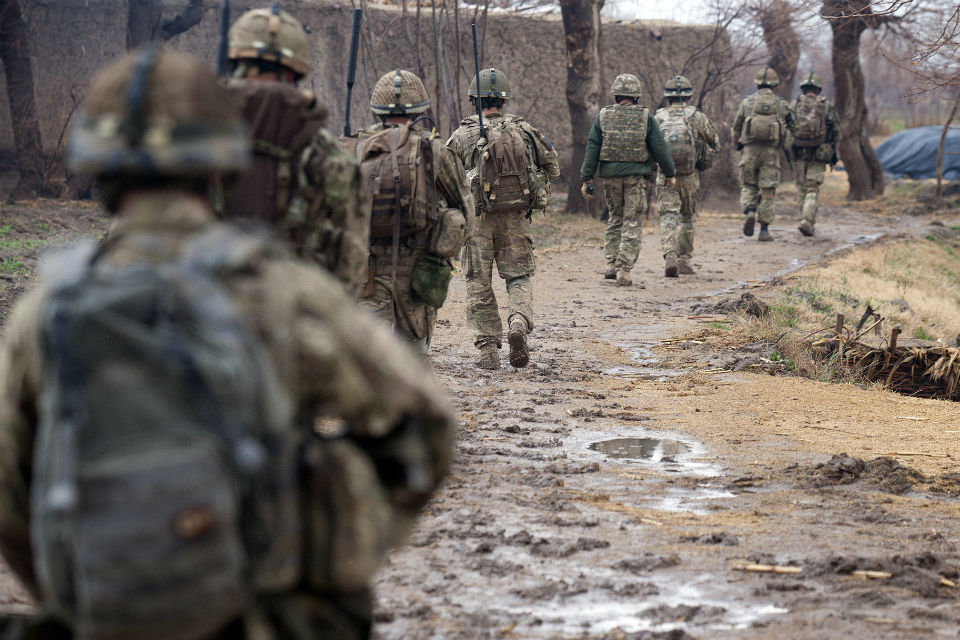 Soldiers on patrol.