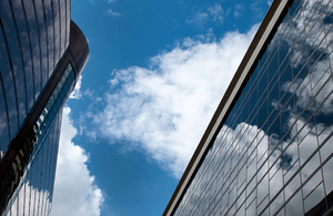 Glass building and sky