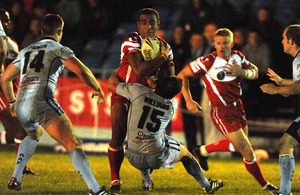 The Army's rugby team on the attack in a game against the RAF