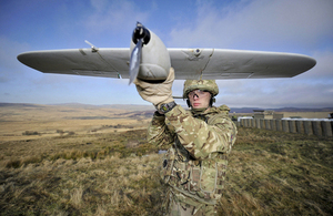 A soldier with a Desert Hawk unmanned aerial system (library image) [Picture: Sergeant Brian Gamble, Crown copyright]