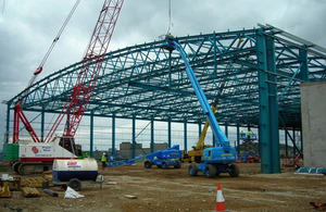 The Typhoon maintenance facility under construction [Picture: Crown copyright]