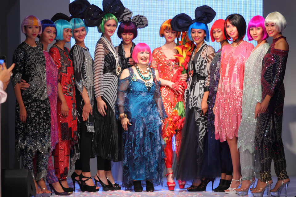 Zandra Rhodes fashion show at KL Fashion Weekend