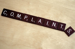 Complaints sign