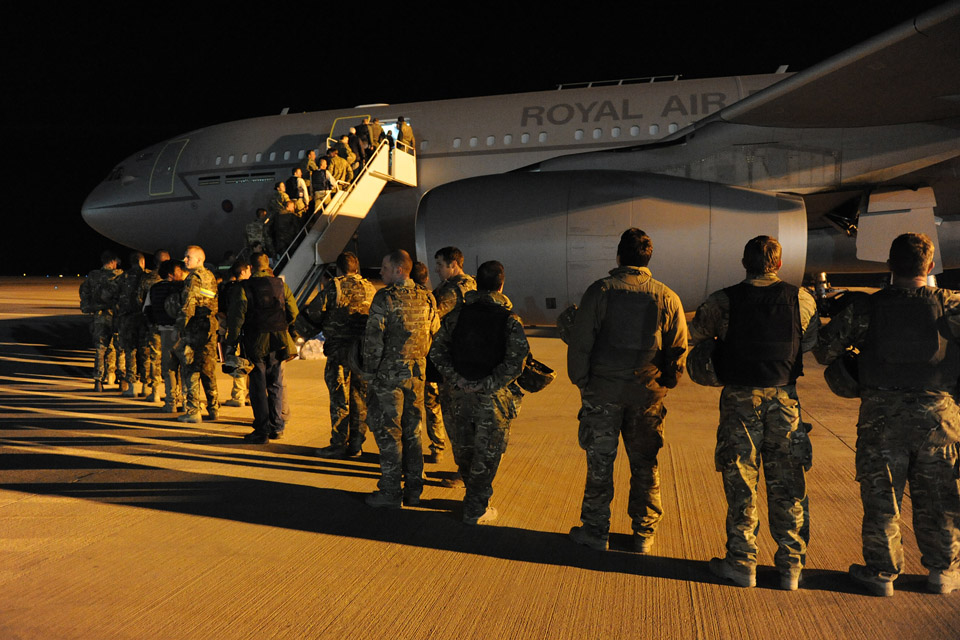 Voyager aircraft receives its first homebound passengers