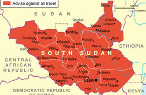 Map of South Sudan