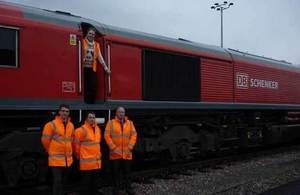 Baroness Kramer and train staff