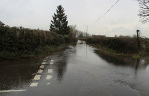 Flooded road