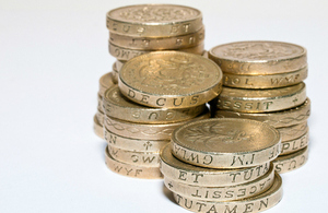 Pile of pound coins